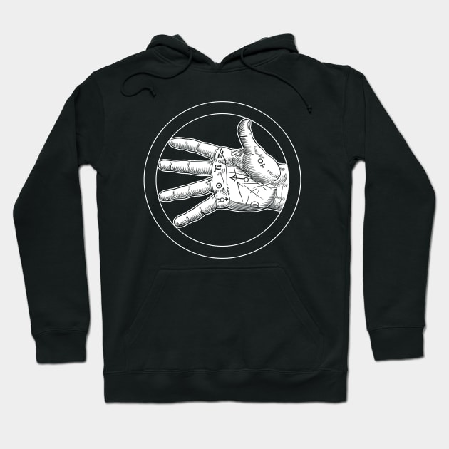 The Hand of Palmistry, Agrippa, alchemy, chiromancy, Hoodie by StabbedHeart
